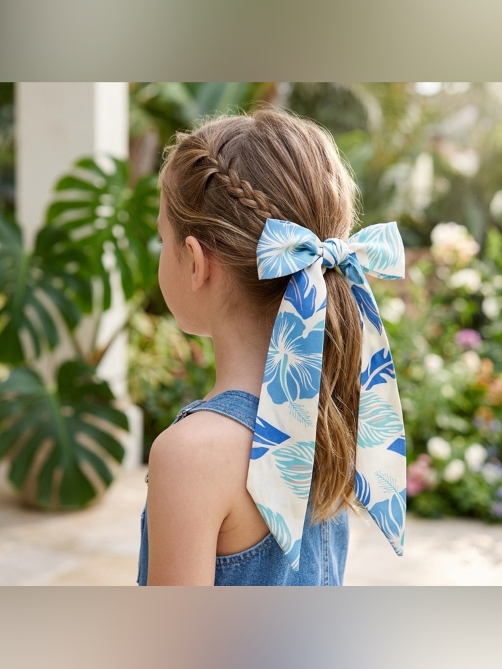 Tropical Print Scarf or Twilly Multifunction